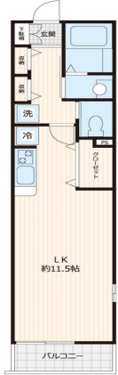 ＪＲ総武線 四ツ谷駅 徒歩7分 3階建 築12年の間取り写真