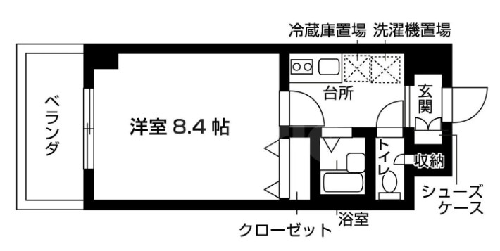 小田急線 向ケ丘遊園駅 徒歩7分 5階建 築27年の間取り写真