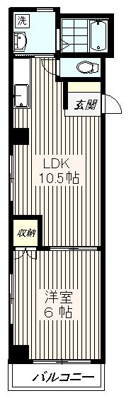 東京メトロ東西線 早稲田駅 徒歩10分 3階建 築26年の間取り写真
