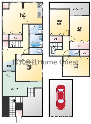平野2丁目戸建の間取り写真