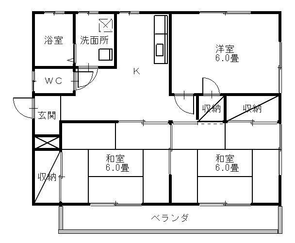 ヤバタハイツの間取り