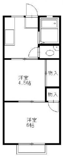 国谷ハイツの間取り