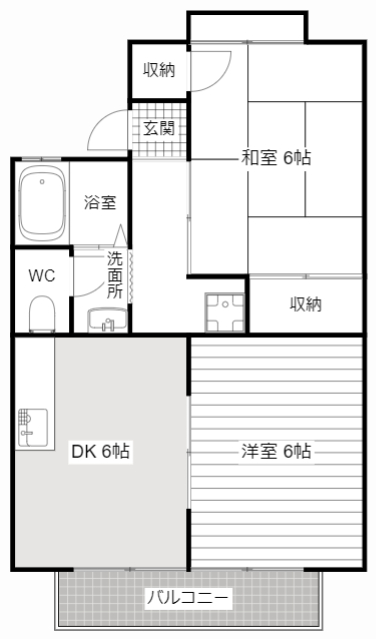 メゾンホワイトAの間取り