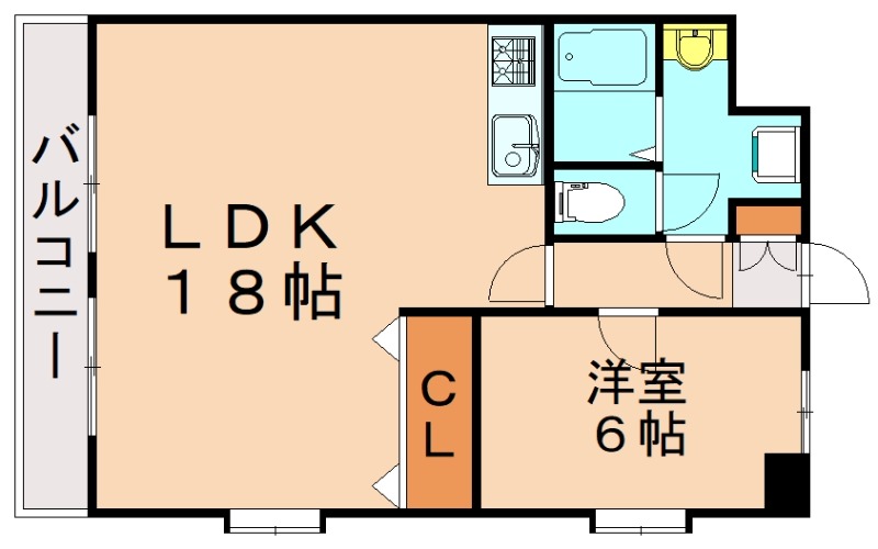 北九州市八幡西区里中のマンションの間取り