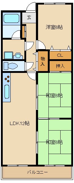 オルティア塚口の間取り