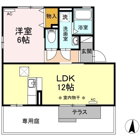 イルマーレ　Ｂの間取り