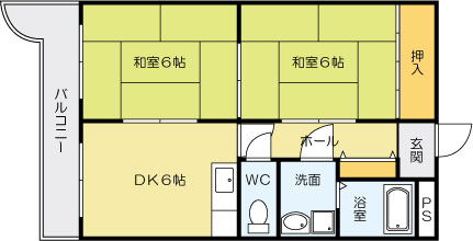 ハイツ京霧ヶ丘の間取り