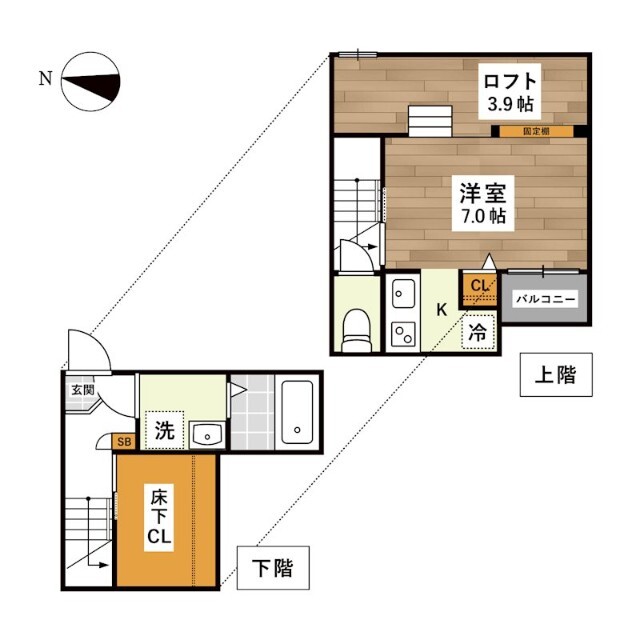 【ＡＤＣ本荘ラニカイの間取り】