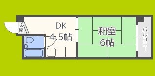 【マルビシマンション西天満の間取り】