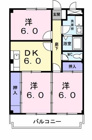 岡崎市緑丘のマンションの間取り