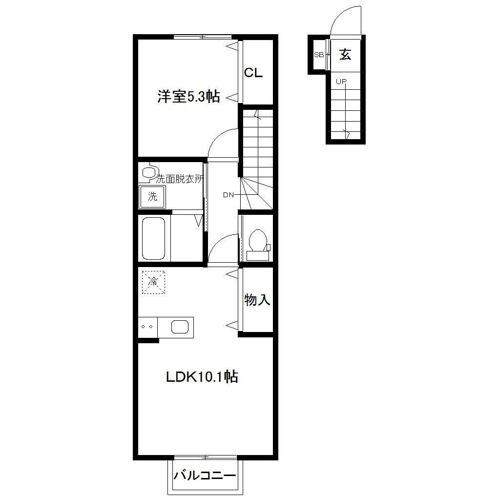 レスタル福室の間取り