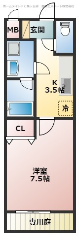 【フジパレスシュリットの間取り】