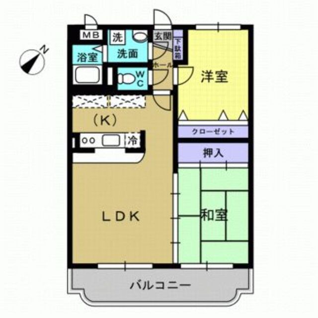 鹿児島市本名町のマンションの間取り