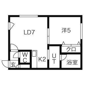 札幌市北区麻生町のマンションの間取り