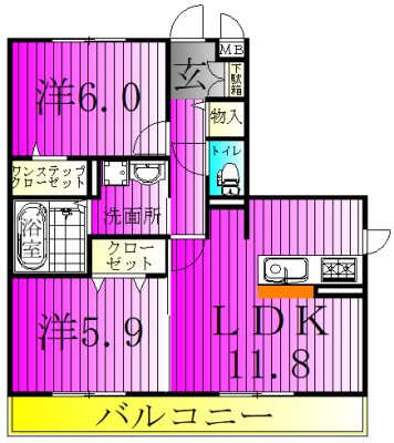 アリオンAの間取り