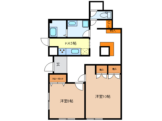 マンションフォルテシモの間取り