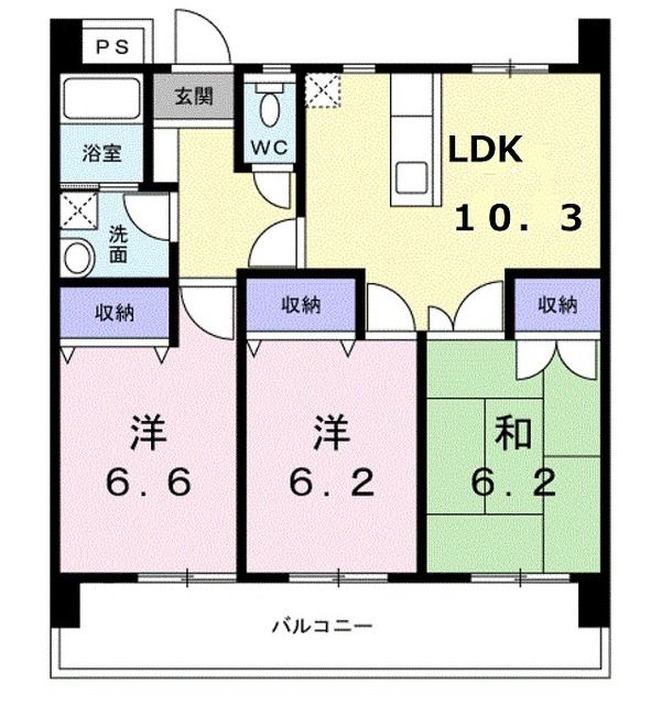 シティハイツ大塔の間取り