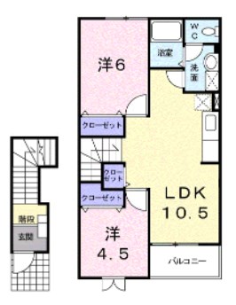 ドミールパストラル Ｂの間取り