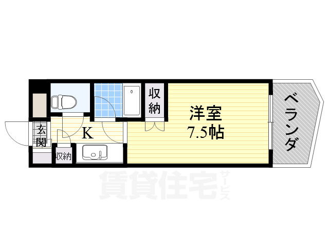 高槻市城西町のマンションの間取り