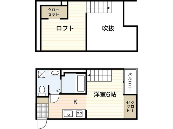 【広島市安佐南区上安のアパートの間取り】