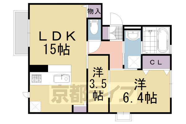 ルナパレス友岡の間取り