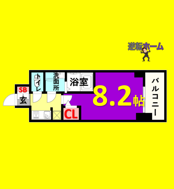 名古屋市熱田区横田のマンションの間取り