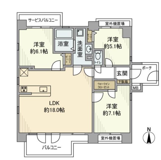 グランシティ本所錦糸町の間取り