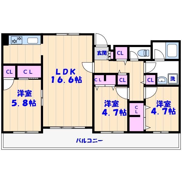 【テラスレジデンス船橋夏見の間取り】