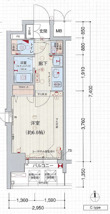 プレサンス大須観音駅前サクシードの間取り