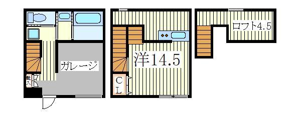 流山市向小金のアパートの間取り