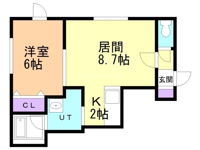 札幌市東区北四十八条東のアパートの間取り