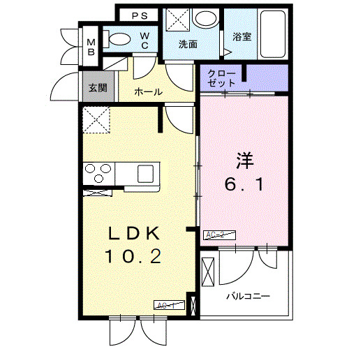 ロンガヴィータ和泉2の間取り