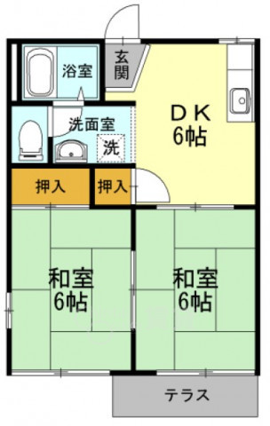 川西市平野のアパートの間取り