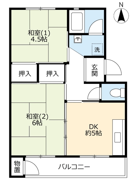 ＵＲ男山の間取り