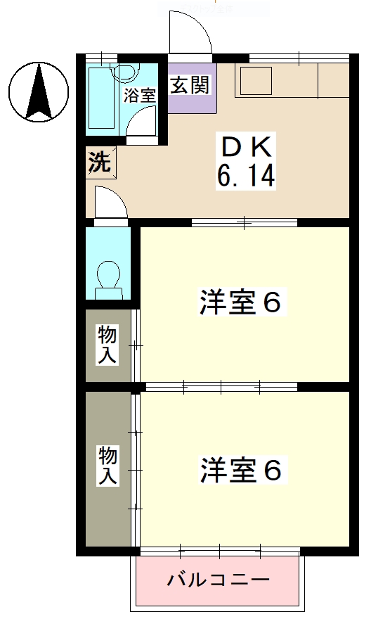 コーポかわい　〇の間取り