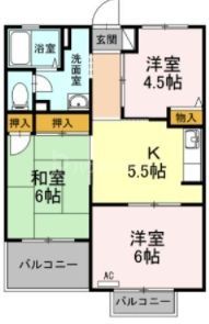 江戸川区南篠崎町のアパートの間取り