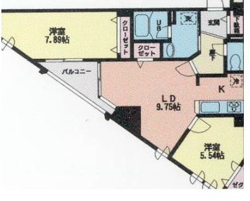 北九州市小倉北区砂津のマンションの間取り