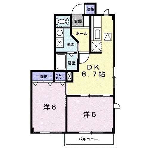 妙高市栗原のアパートの間取り