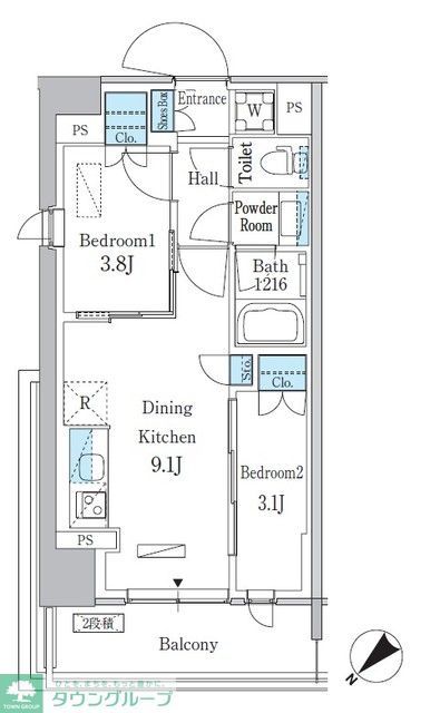 品川区南大井のマンションの間取り