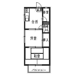 コーポ　ヤワタの間取り