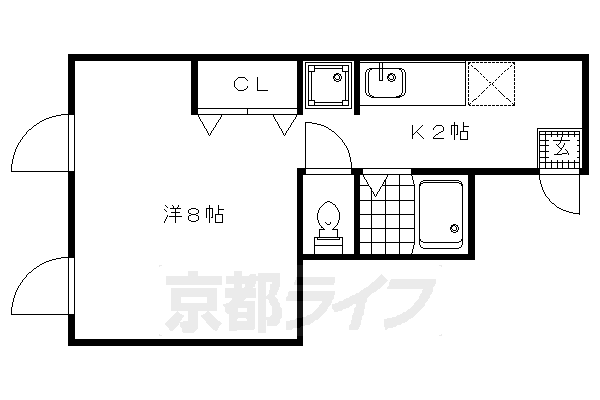 サーティフル新二条の間取り