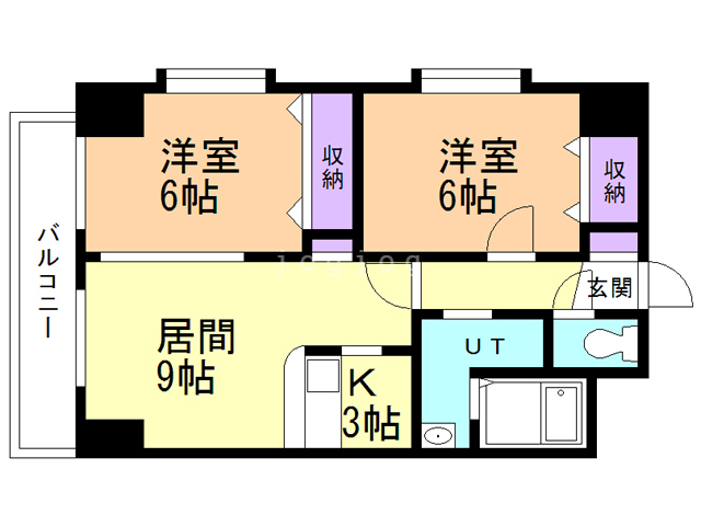 札幌市白石区菊水五条のマンションの間取り