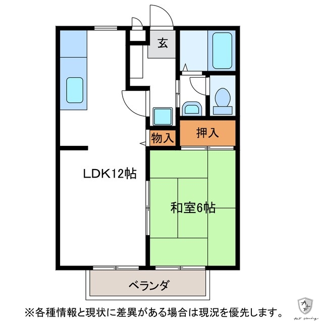 可児市川合北のアパートの間取り