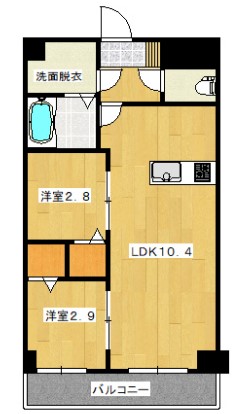 鹿児島市高麗町のマンションの間取り