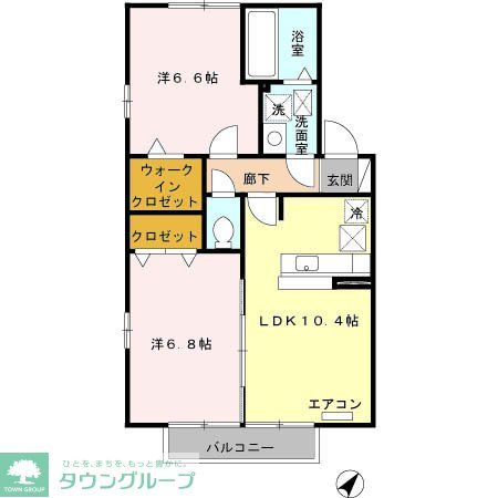 鶴ヶ島市新町のアパートの間取り