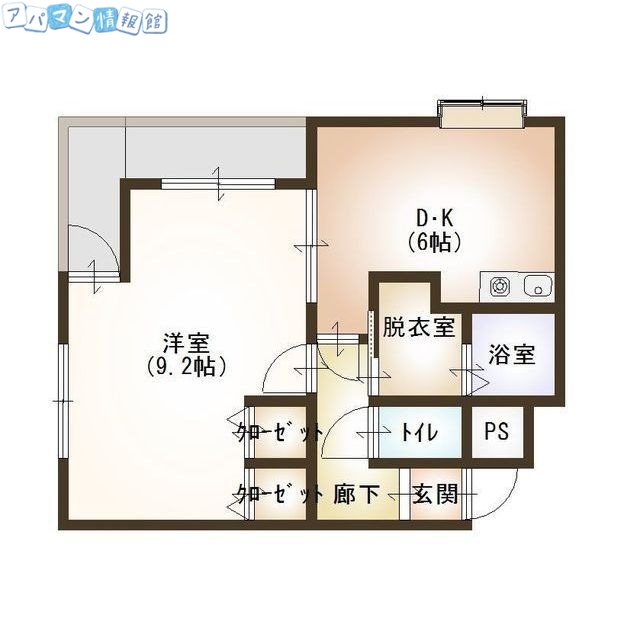 新潟市中央区花町のマンションの間取り