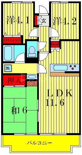 東京都葛飾区東立石１（マンション）の賃貸物件の間取り