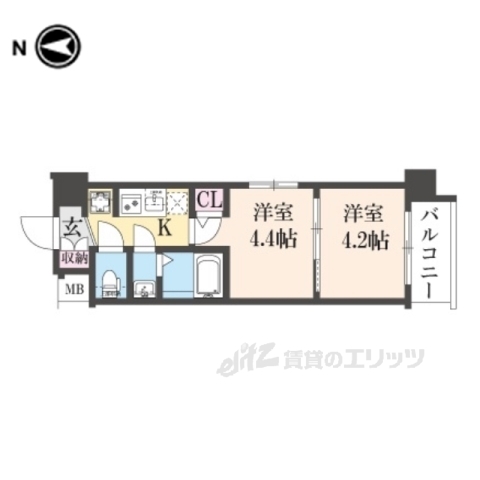 ＪＲ東海道本線 京都駅 徒歩10分 7階建 新築の間取り写真