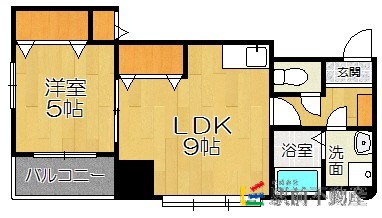 地下鉄空港線 中洲川端駅 徒歩9分 13階建 築23年の間取り写真
