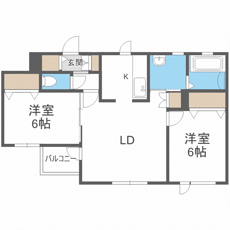 ＪＲ函館本線 手稲駅 徒歩15分 3階建 築7年の間取り写真